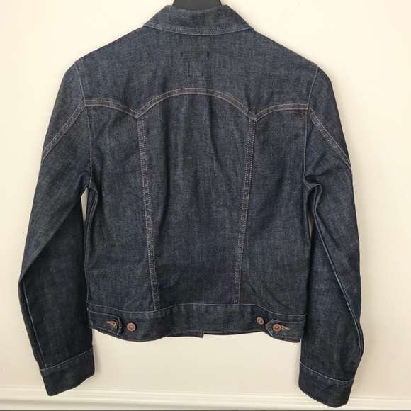 Gap Stretch Denim Trucker Jean Jacket Dark Wash - Picture 2 of 8